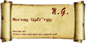Morvay György névjegykártya