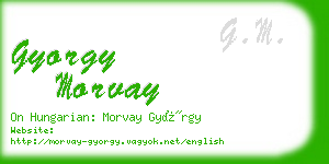 gyorgy morvay business card
